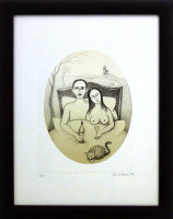 Iva Hüttnerová - Milenci - grafika